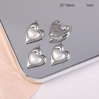 1 Piece Sweet Heart Shape Alloy Plating Inlay Pendant Jewelry Accessories sku image 7