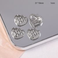 1 Piece Sweet Heart Shape Alloy Plating Inlay Pendant Jewelry Accessories sku image 2