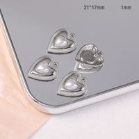 1 Piece Sweet Heart Shape Alloy Plating Inlay Pendant Jewelry Accessories sku image 3