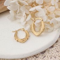 1 Pair IG Style Simple Style U Shape Solid Color Plating 304 Stainless Steel Earrings main image 4