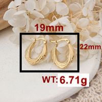 1 Pair IG Style Simple Style U Shape Solid Color Plating 304 Stainless Steel Earrings main image 2
