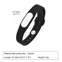 Simple Style Commute Oval Alloy Silica Gel Couple Wristband sku image 2