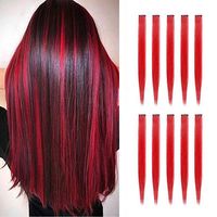 Frau Japanischer Stil Süss Farbe Lässig Wochenende Chemische Faser Langes Glattes Haar Perücken main image 2