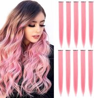 Frau Japanischer Stil Süss Farbe Lässig Wochenende Chemische Faser Langes Glattes Haar Perücken main image 4
