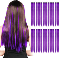 امرأة رسمي حلو متعدد الألوان غير رسمي الالياف الكيماوية شعر طويل مفرود شعر مستعار main image 6