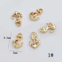10 Pcs/package Simple Style Letter Crown Anchor Alloy Plating Pendant Jewelry Accessories sku image 2
