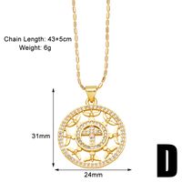 Simple Style Heart Shape Copper Plating Inlay Zircon 18k Gold Plated Pendant Necklace sku image 3