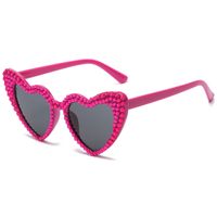 Fashion Heart Shape Ac Special-shaped Mirror Diamond Frameless Women's Sunglasses sku image 9