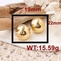 1 Pair IG Style Round Plating 304 Stainless Steel Ear Studs main image 2