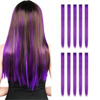 امرأة رسمي حلو متعدد الألوان غير رسمي الالياف الكيماوية شعر طويل مفرود شعر مستعار sku image 2