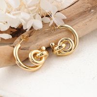 1 Pair IG Style Geometric Solid Color Plating 304 Stainless Steel Ear Studs main image 4