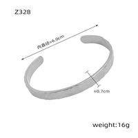 Casual Simple Style Solid Color Titanium Steel Indentation Plating 18k Gold Plated Bangle sku image 1
