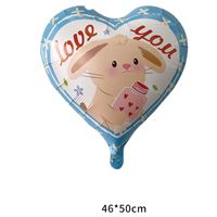 Valentine's Day Sweet Cartoon Letter Heart Shape Aluminum Film Wedding Festival Balloons sku image 1