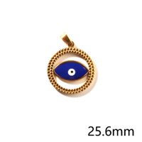 1 Piece Retro Simple Style Devil's Eye Stainless Steel Plating Pendant Jewelry Accessories sku image 1