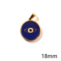 1 Piece Retro Simple Style Devil's Eye Stainless Steel Plating Pendant Jewelry Accessories sku image 3