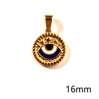 1 Piece Retro Simple Style Devil's Eye Stainless Steel Plating Pendant Jewelry Accessories sku image 4
