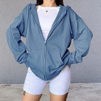 Women's Hoodies Long Sleeve Casual Classic Style Solid Color main image 3