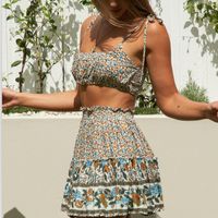 Daily Women's Elegant Pastoral Ditsy Floral Spandex Skirt Sets Skirt Sets main image 2