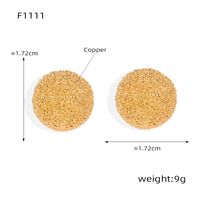 1 Pair Casual Simple Style Triangle Round Square Plating Copper 18k Gold Plated Ear Studs main image 11