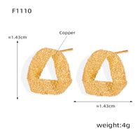 1 Pair Casual Simple Style Triangle Round Square Plating Copper 18k Gold Plated Ear Studs main image 10