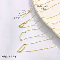 Sterling Silver Simple Style Letter Plating Necklace main image 7