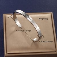 XUPING Simple Style Letter 304 Stainless Steel 18K Gold Plated Raw Steel Black Gun Bangle In Bulk main image 3