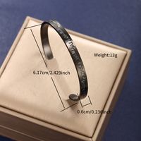 XUPING Simple Style Letter 304 Stainless Steel 18K Gold Plated Raw Steel Black Gun Bangle In Bulk sku image 3