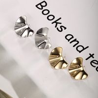 1 Pair Hip-Hop XUPING Plant Solid Color Plating 304 Stainless Steel 18K Gold Plated Raw Steel Ear Studs main image 1