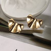 1 Pair Hip-Hop XUPING Plant Solid Color Plating 304 Stainless Steel 18K Gold Plated Raw Steel Ear Studs main image 5