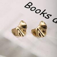 1 Pair Hip-Hop XUPING Plant Solid Color Plating 304 Stainless Steel 18K Gold Plated Raw Steel Ear Studs main image 6