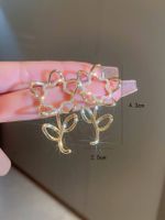 1 Pair French Style Flower Alloy Ear Studs main image 2