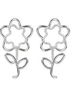 1 Pair French Style Flower Alloy Ear Studs main image 6