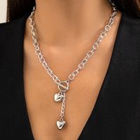 Vintage Style Classic Style Cool Style Round Heart Shape Ccb Aluminum Three-dimensional Chain Tassel Chain Women's Necklace main image 3