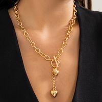 Vintage Style Classic Style Cool Style Round Heart Shape Ccb Aluminum Three-dimensional Chain Tassel Chain Women's Necklace sku image 2