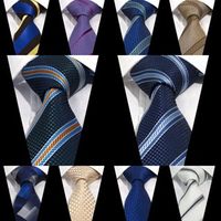 Business Formal Stripe Plaid Polyester Unisex Tie main image 6