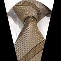 Business Formal Stripe Plaid Polyester Unisex Tie sku image 6