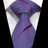 Business Formal Stripe Plaid Polyester Unisex Tie sku image 3