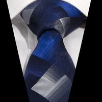 Business Formal Stripe Plaid Polyester Unisex Tie sku image 5