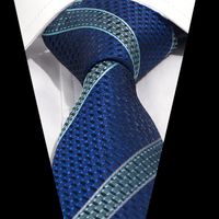 Business Formal Stripe Plaid Polyester Unisex Tie sku image 7