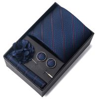يسافر يوميا الى العمل هندسي شريط الكاجو الحرير البوليستر رجال وشاح مربع أزرار أكمام ربطة عنق sku image 4
