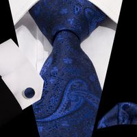 Business Formal Printing Cashew Nuts Polyester Men's Cufflinks Tie sku image 5