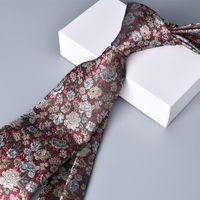 Business Animal Flower Polyester Yarn Men's Tie sku image 1
