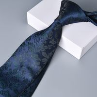 Business Animal Flower Polyester Yarn Men's Tie sku image 3