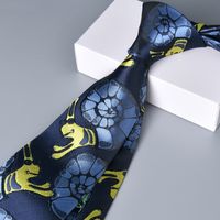 Business Animal Flower Polyester Yarn Men's Tie sku image 6