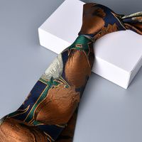 Business Animal Flower Polyester Yarn Men's Tie sku image 8