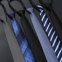 Simple Style Stripe Solid Color Polyester Yarn Men's Tie main image 1