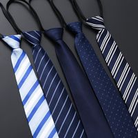 Simple Style Stripe Solid Color Polyester Yarn Men's Tie main image 3