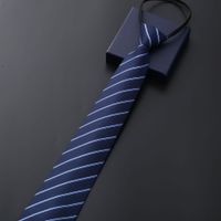 Simple Style Stripe Solid Color Polyester Yarn Men's Tie main image 2