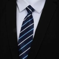 Simple Style Stripe Solid Color Polyester Yarn Men's Tie sku image 37