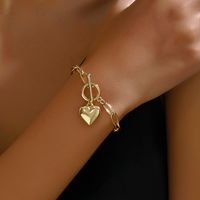Romantic Heart Shape Alloy Iron Women's Bracelets main image 5